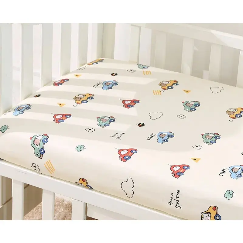 Waterproof and Breathable Baby Bed Sheet Newborn Cotton Soft Baby Bed Sheet Mattress Cover Children's Cotton Baby Mattress Cover