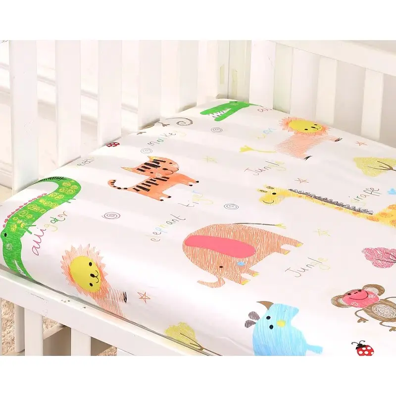 Waterproof and Breathable Baby Bed Sheet Newborn Cotton Soft Baby Bed Sheet Mattress Cover Children's Cotton Baby Mattress Cover