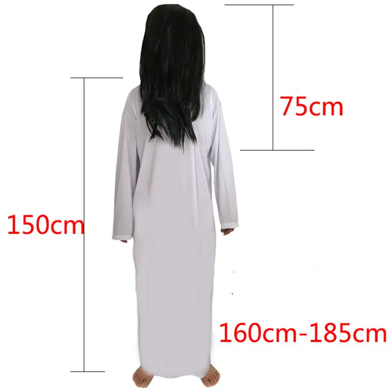 Sadako Costume Halloween Performance Costume Cosplay Sadako Costume Ghost Festival Costume Red White Cosplay Costumes