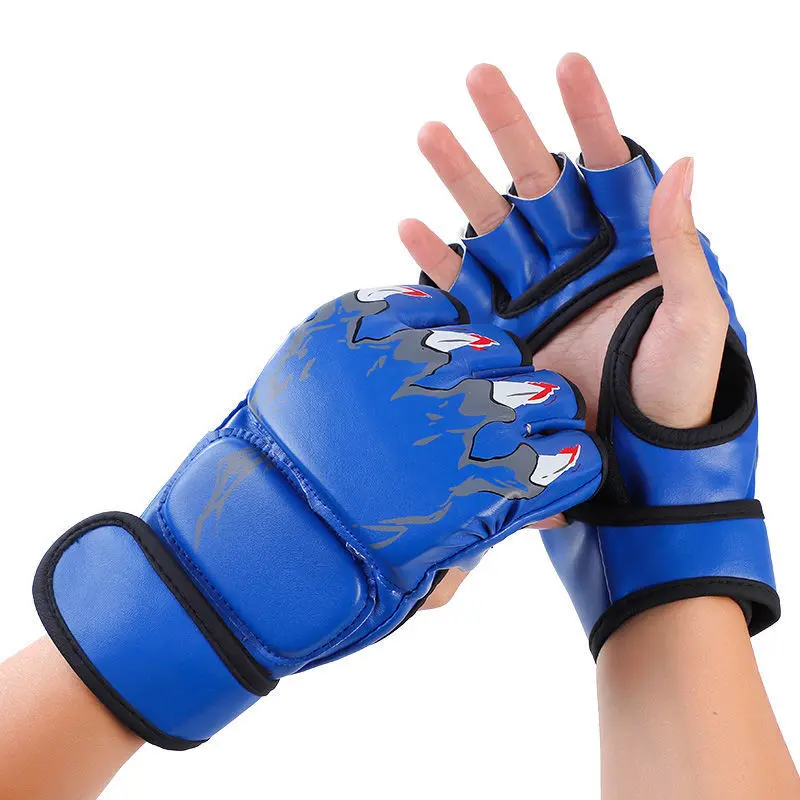 Half Finger Boxing Gloves Adult Sanda Training MMA FightingUFC Muay HandsomeThai Shaking Sandbags for Men and Women