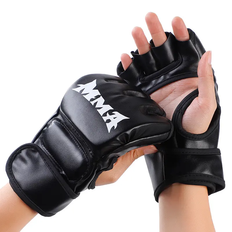 Half Finger Boxing Gloves Adult Sanda Training MMA FightingUFC Muay HandsomeThai Shaking Sandbags for Men and Women