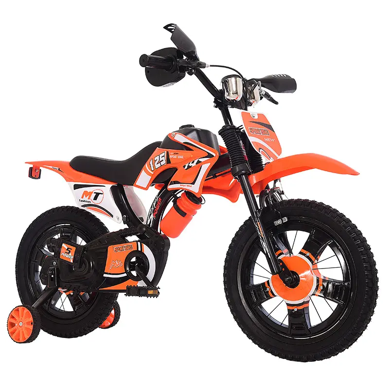 Children's Simulation Motorcycle Bicycle 12 Inch 14 Inch 16 Inch Children's Bicycle Comfortable And Safe Baby Walker Bicycle