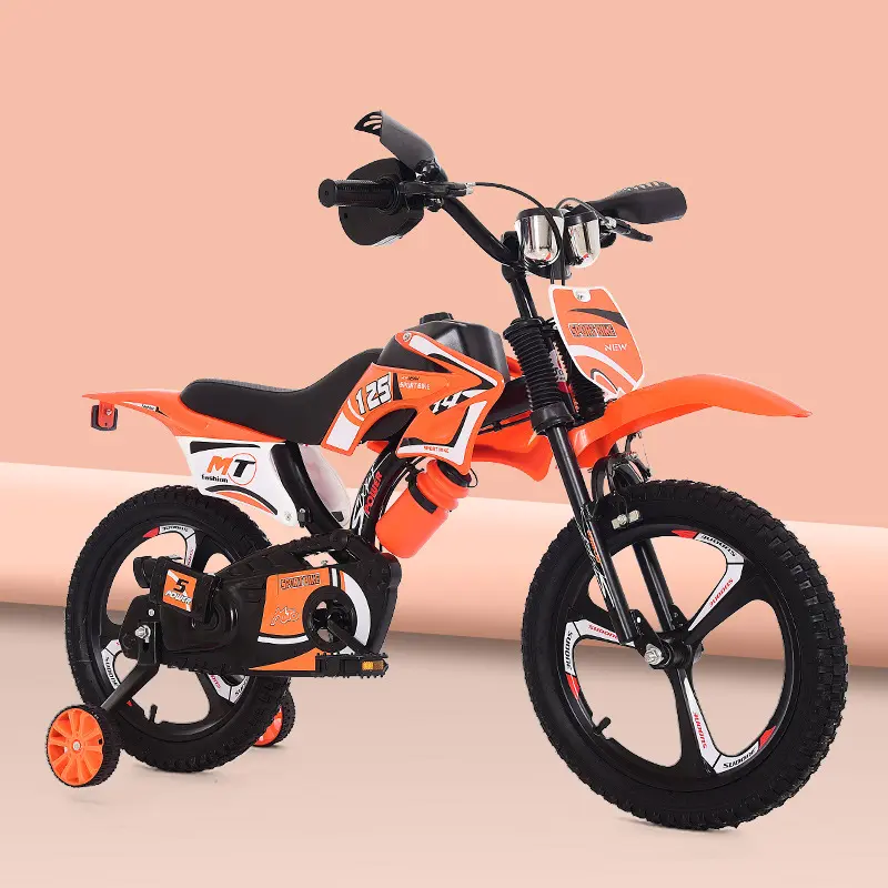 Children's Simulation Motorcycle Bicycle 12 Inch 14 Inch 16 Inch Children's Bicycle Comfortable And Safe Baby Walker Bicycle
