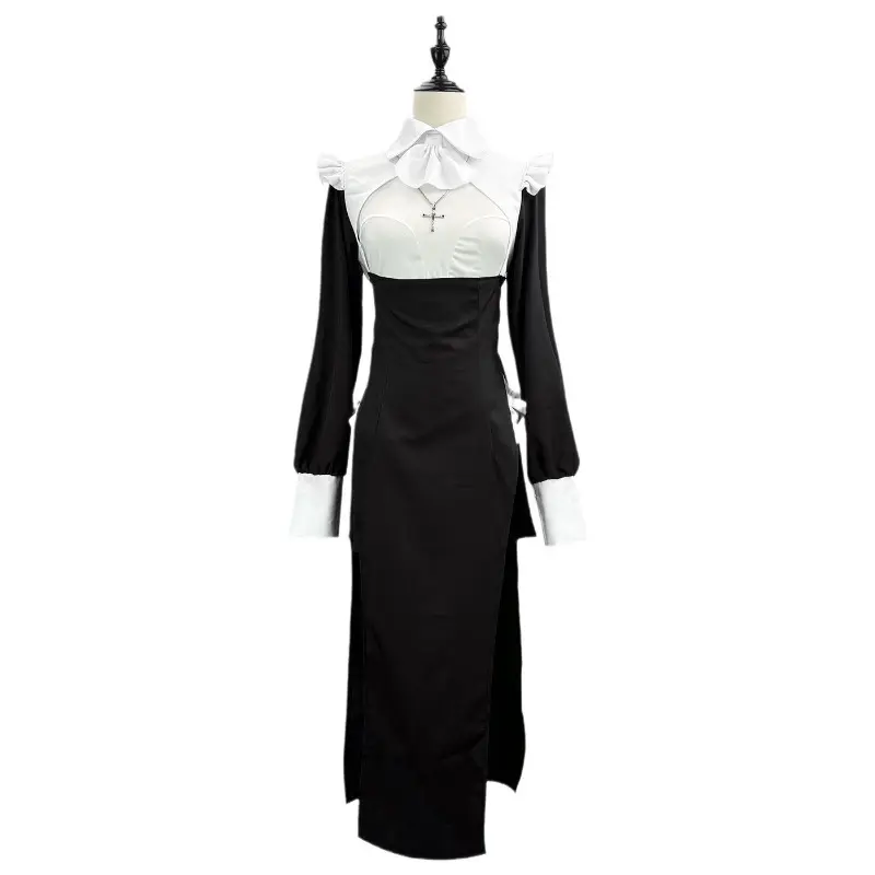 Cosplay Nun Costume Sexy Cross Dressing Nurse Costume Niche Halloween Maid Plus Size Tight Fitting Robe Internet Famous Style