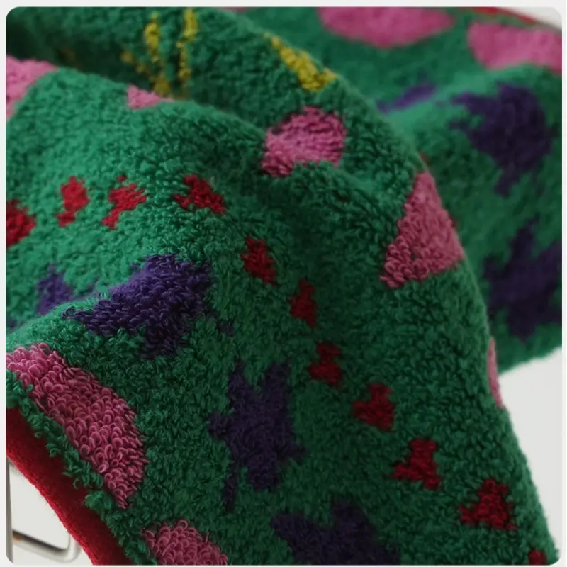 Square Towel Face Towel And Bath Towel Children's Shower Towel Ins Vegetable And Fruit Household Pure Cotton Shower Towel