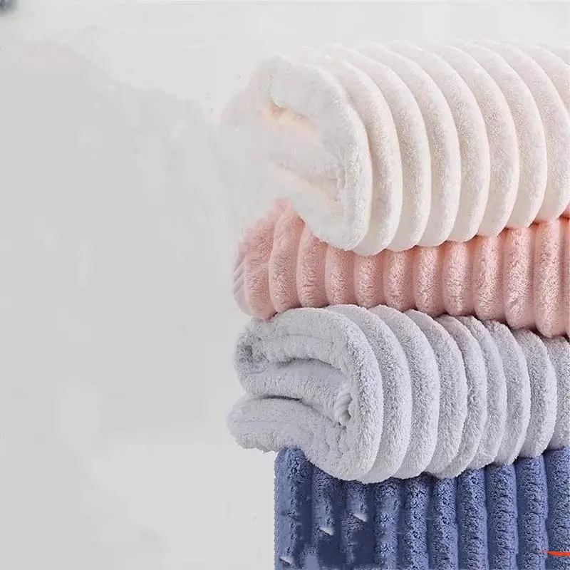 100% Organic CottonTowel Bath Towel Machine Washable Soft Towel Set Coral Velvet That Absorb Water Household Face Washing Face