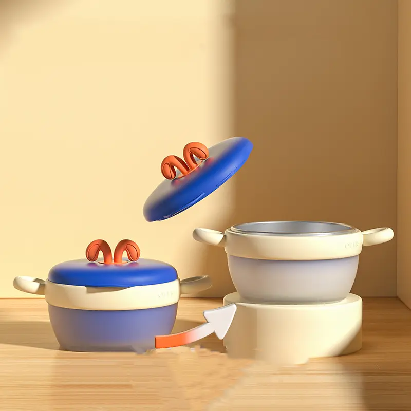 Premium Baby Insulated Bowl 316 Stainless Steel Heat Sensitive for Safe Feeding Ideal for Food Meals Essential Kids Tableware