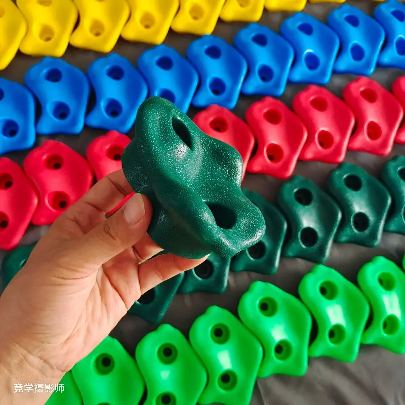 Children Plastic Rock Climbing Wall Holds Games Wood Wall Climbing Stones Set Kids Playground DIY Rock Stone Wall Indoor Outdoor