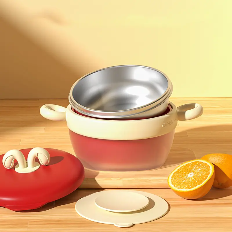Premium Baby Insulated Bowl 316 Stainless Steel Heat Sensitive for Safe Feeding Ideal for Food Meals Essential Kids Tableware