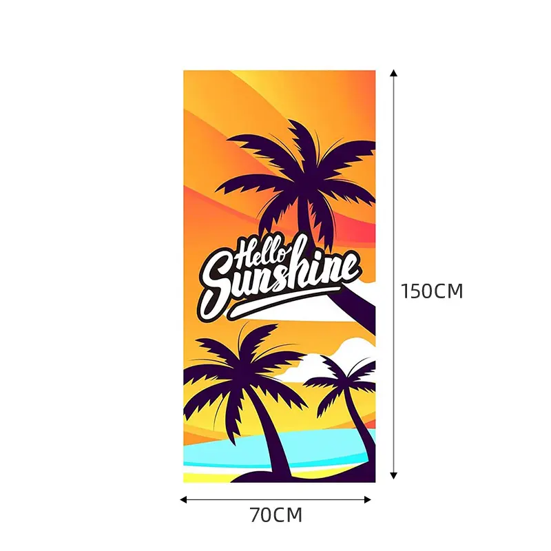 Swimming Couples Beach Towel Ultra-fine Fiber Active Printed Towels No Fading Sun Shawl Yoga Towel Running Quick Drying Towel