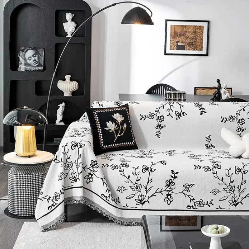 French Sofa Cushion Chenille Sofa Towels Are Universal All Year Round Jacquard Anti Slip Sofas Cover Dustproof for Household Use