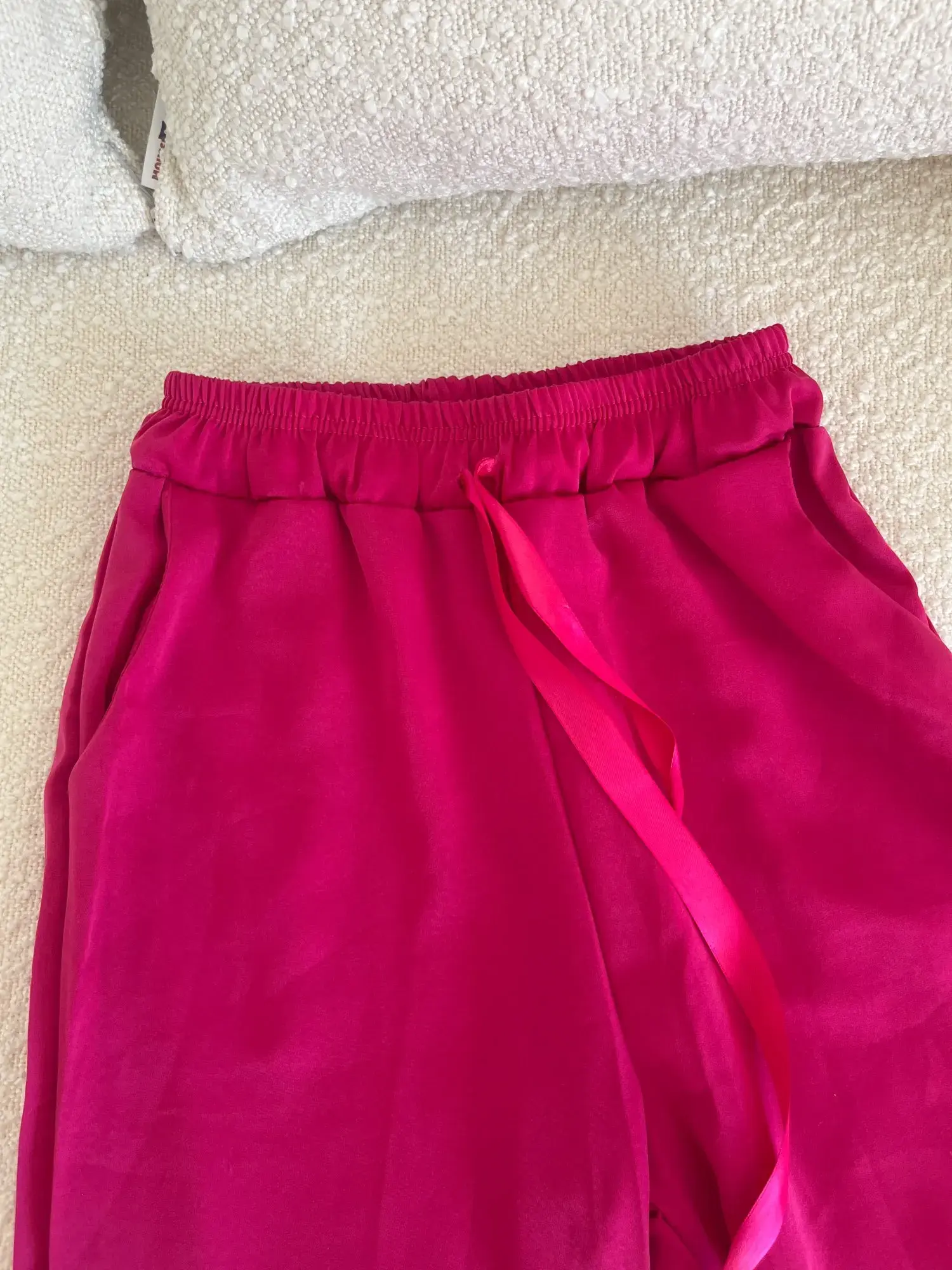 Ice Silk Lightweight Purple Ice Silk Lightweight Vinegar Sateen Bell Bottoms Women's Straight-leg Loose-fit Casual Pants Summer