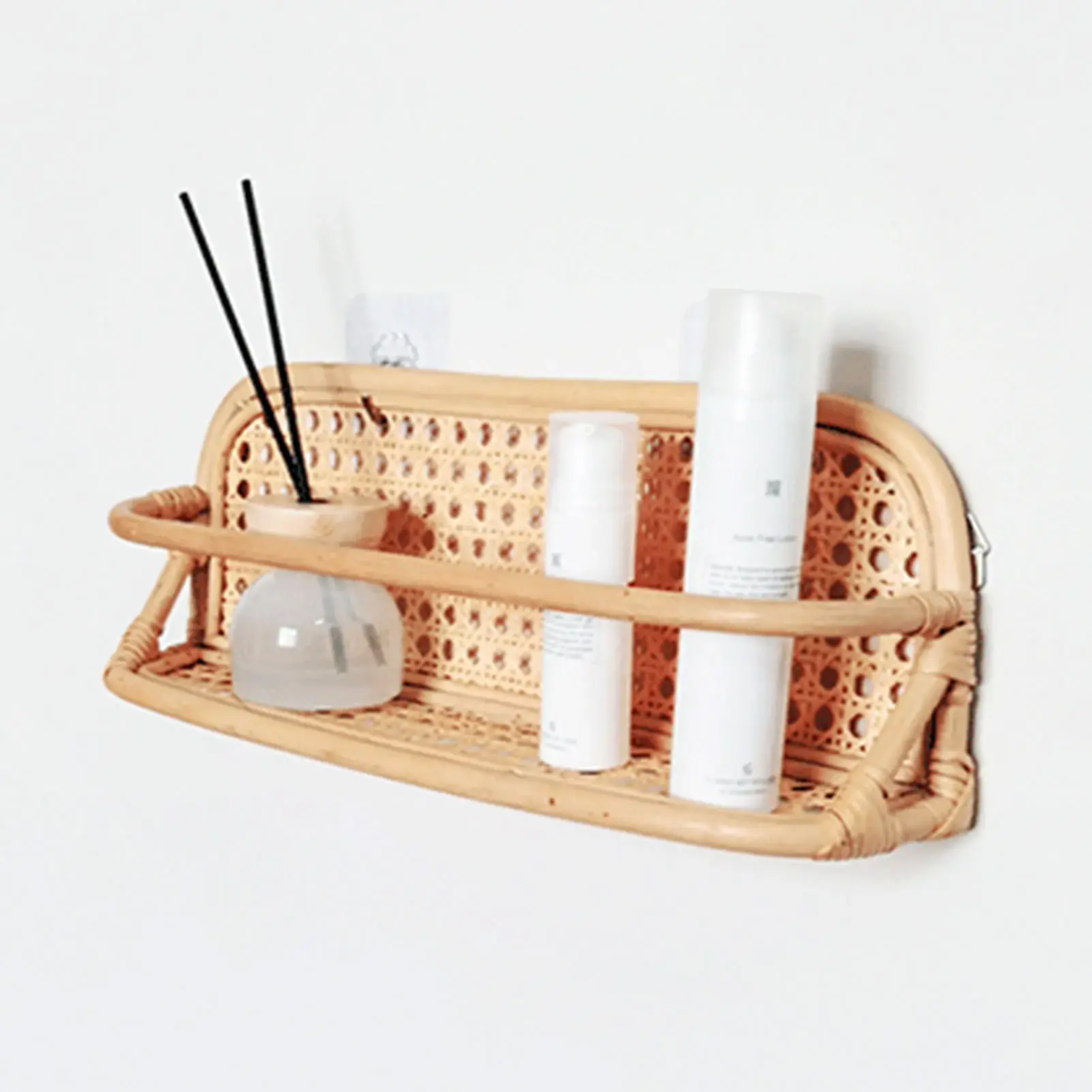 Rattan Wall Hook Hanger Children's Clothing Storage Box Coat Hanger Room Decoration Household Anti-theft Daily Necessities