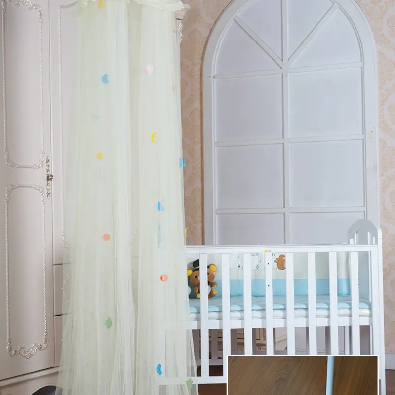 Baby Mosquito Net Infant Crib Foldable Bed Canopy Children's Hanging Dome Bed Newborn Play Tent Room Bedroom Clamp on Bracket