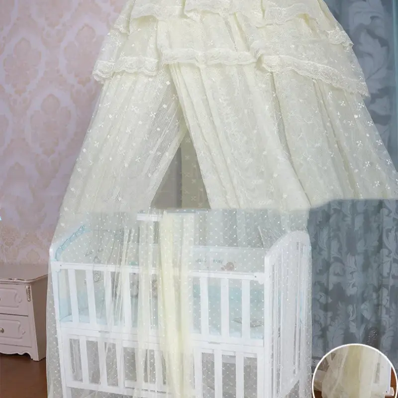 Baby Mosquito Net Infant Crib Foldable Bed Canopy Children's Hanging Dome Bed Newborn Play Tent Room Bedroom Clamp on Bracket