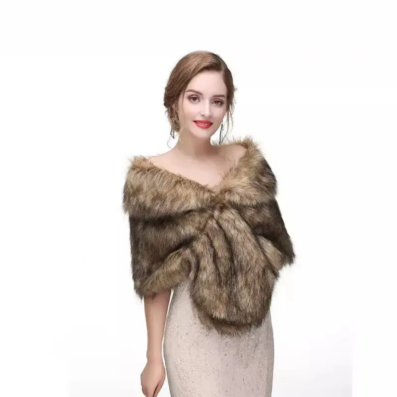 Dress New Winter Women's Hair Shawl Warm Commuting Casual Fashion Imitation Rabbit Hair Shawl Fur Cloak Shoulder Jacket
