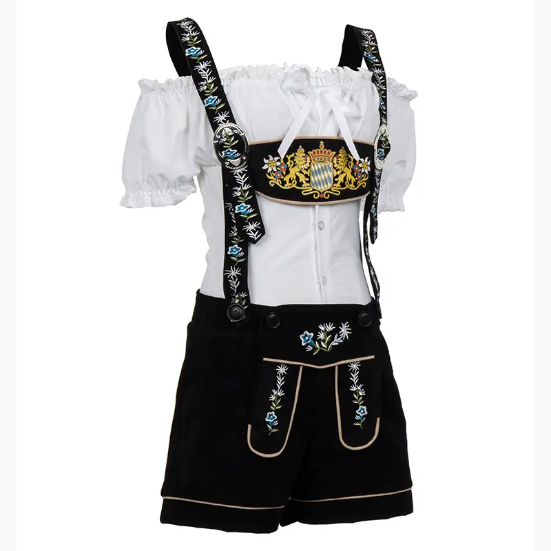Bavarian Oktoberfest Dirndl Dress Women Traditional German Beer Festival Costume With Apron And Blouse Off Shoulder Gothic Dress
