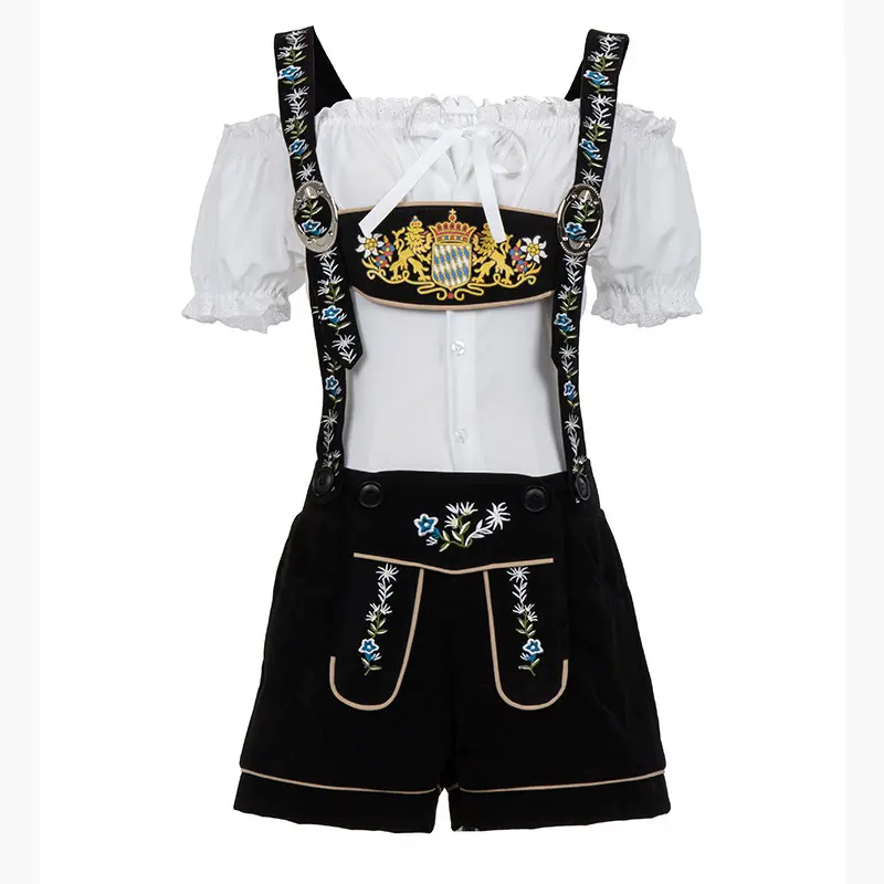 Bavarian Oktoberfest Dirndl Dress Women Traditional German Beer Festival Costume With Apron And Blouse Off Shoulder Gothic Dress