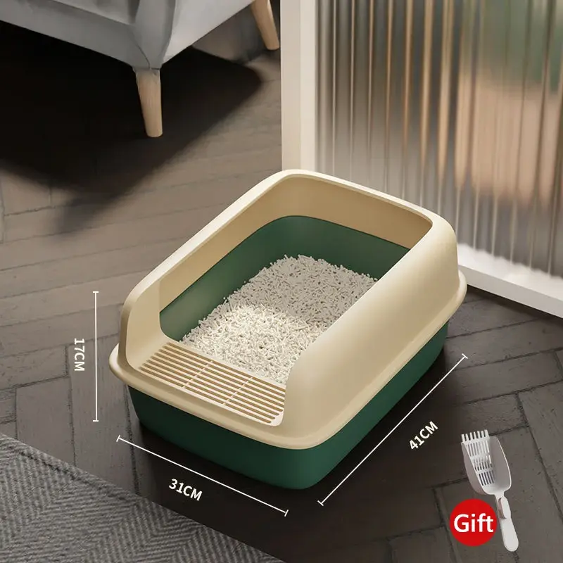 Cat Bedpans Small Size Pet Sandbox for Cat Anti-Splash Cats Toilet Pet Sandbox Kitten Tray Bedpan Cleaning Cat Supplies