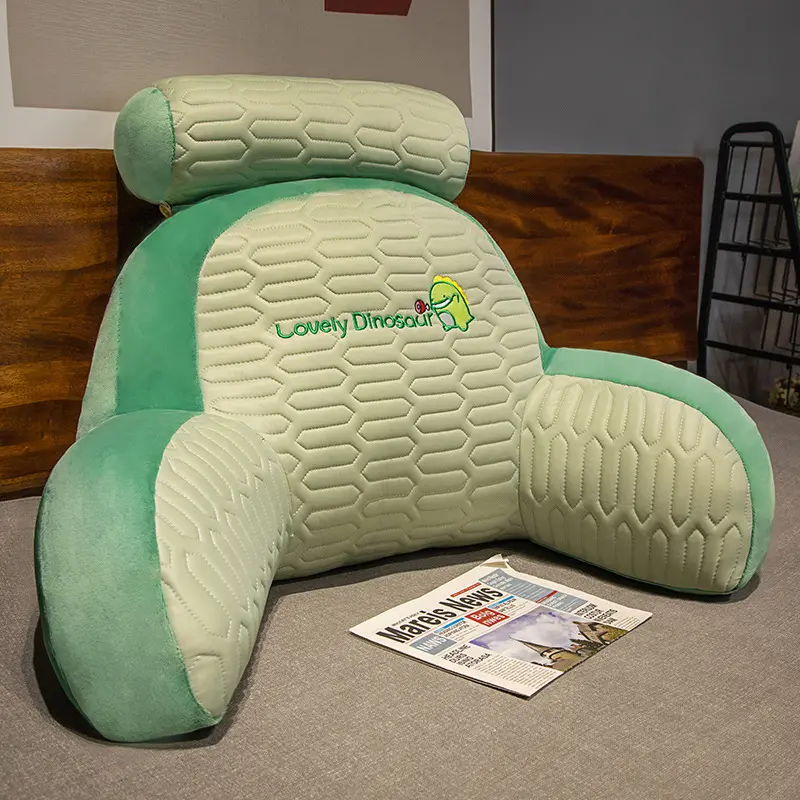 Latex Large Backrest Cushion for Bed Headboard and Dorm Room Supportive and Comfortable Pillow for Reading and Phone Gaming
