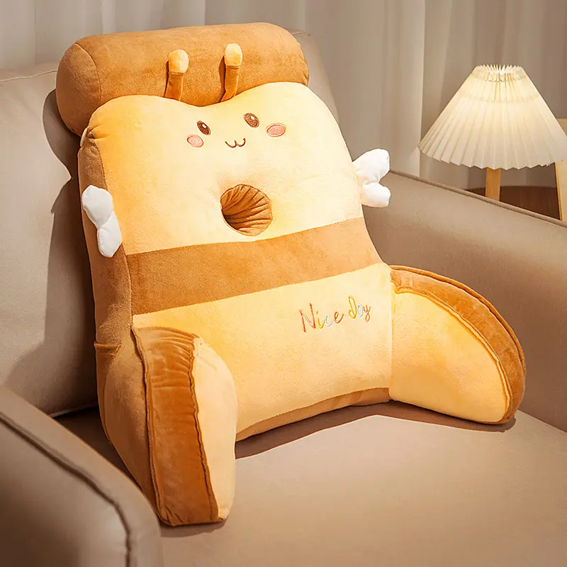 Cartoon Cute Portable and Skin-friendly Cushion with A Soft Waist Support Pillow for Sofa Bedroom Dormitory Travel Home Decor
