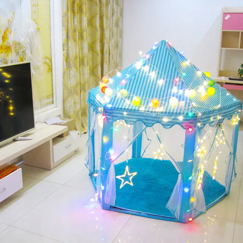 Kids Play House Game Tent Toys Ocean Ball Pool Portable Foldable Princess Castle Folding Tent Children Birthday Christmas Gifts