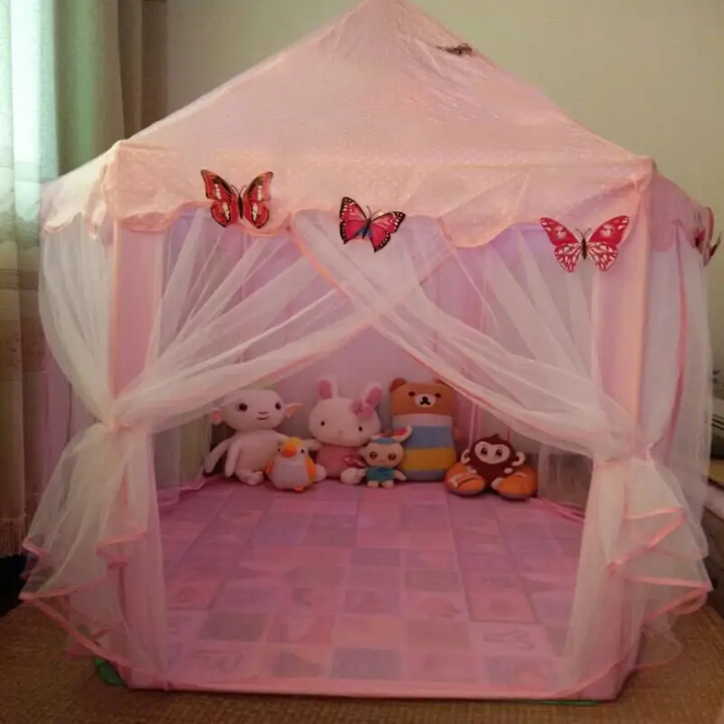 Kids Play House Game Tent Toys Ocean Ball Pool Portable Foldable Princess Castle Folding Tent Children Birthday Christmas Gifts