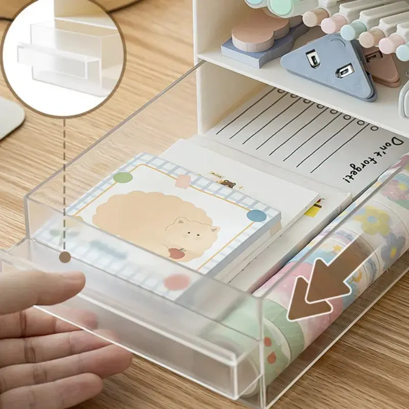 Pen Holder Pencil Holders Drawer Home Pink Office Desk Setup Organizer Storage Accessories Storage Box Large Capacity Pen Holder