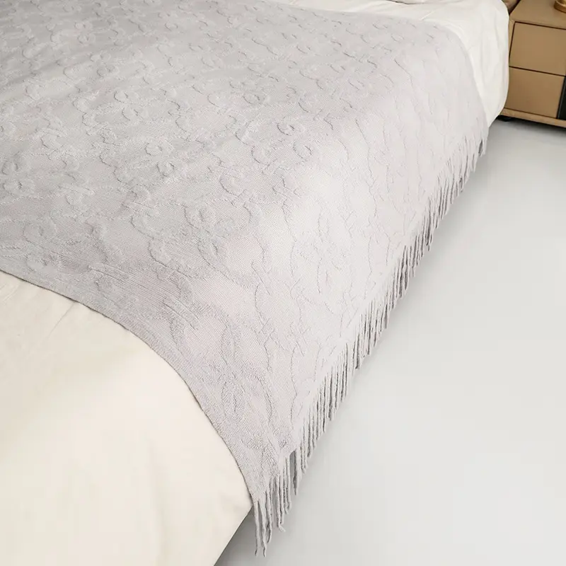 Nordic Plaid Blanket For Bed Sofa Cover Blankets Bedspread for Sofa decorative With Tassel Solid color throw Blanket knitted