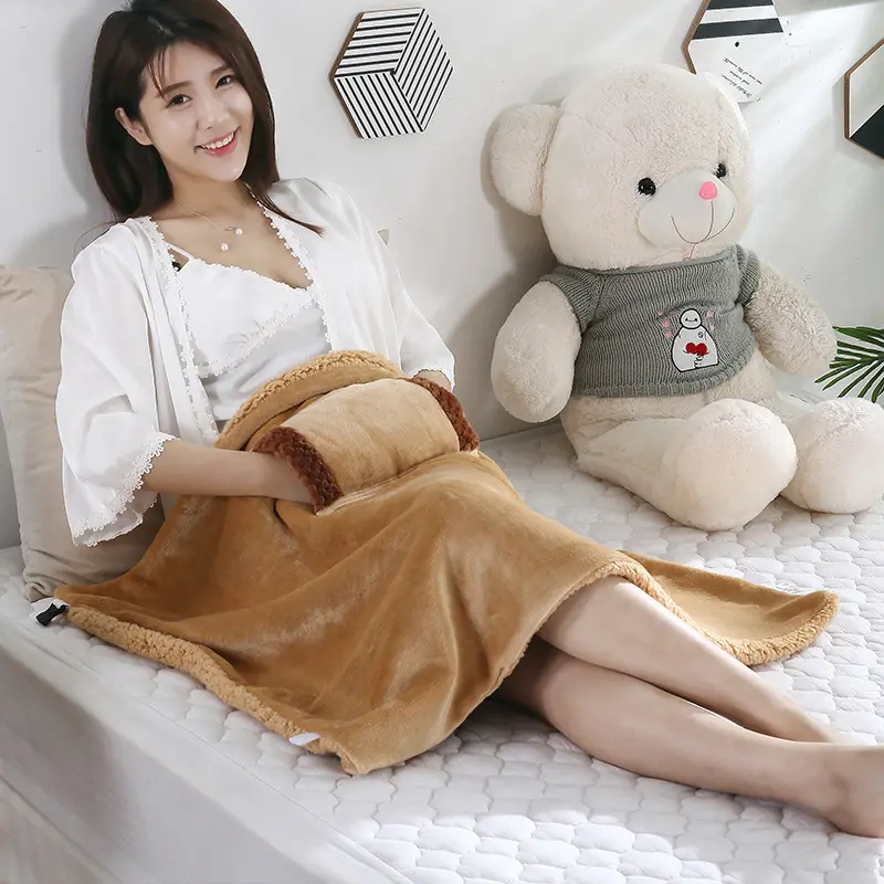 Electric Heater Blankets 5V USB Powered Soft Thicker Warmer Winter Heating Blanket For Office Bedroom Works With Power Bank