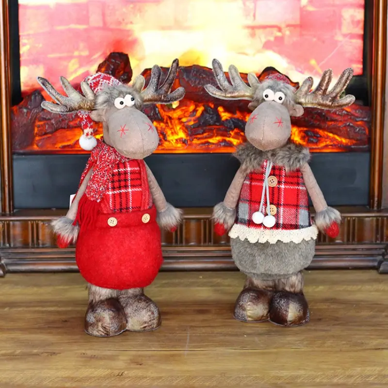 Cute Creative Doll Doll Christmas Tree Decorations Elk Snowman Old Man Christmas Ornaments Living Room Decoration