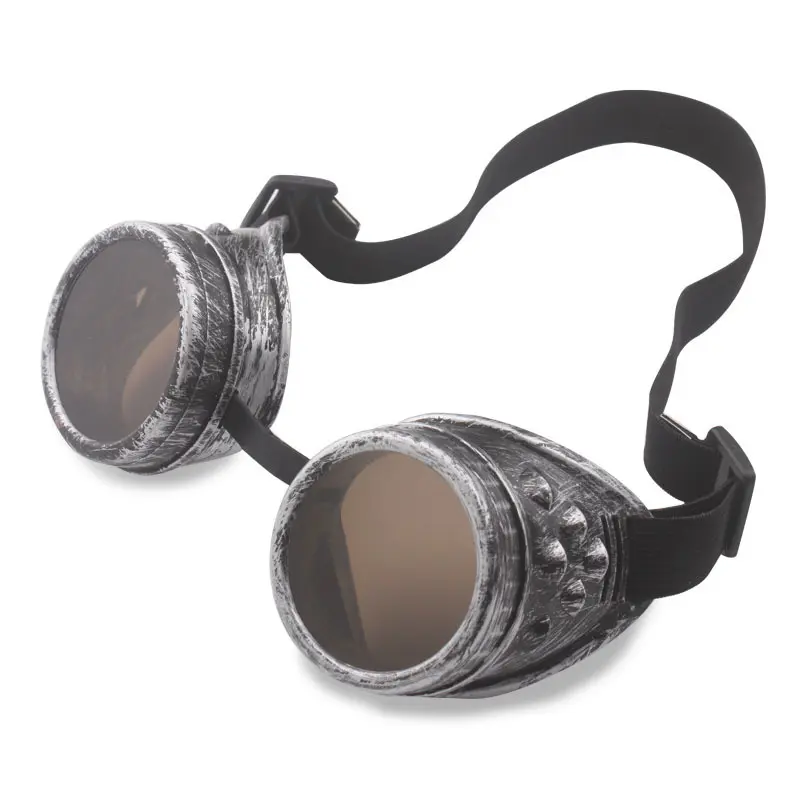 Motorcycle Sunglasses Fashion Steampunk Glasses Round Oversized Goggles Welding Punk Glasses Cosplay Decorations Dress Up Props