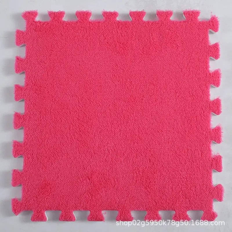 10pcs Soft Plush Baby Play Mat EVA Foam Children's Carpet Interlocking Exercise Tiles Floor Carpet And Rug for Kids Pad 30x30 CM
