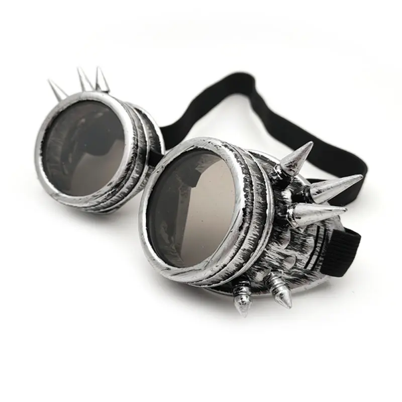 Motorcycle Sunglasses Fashion Steampunk Glasses Round Oversized Goggles Welding Punk Glasses Cosplay Decorations Dress Up Props