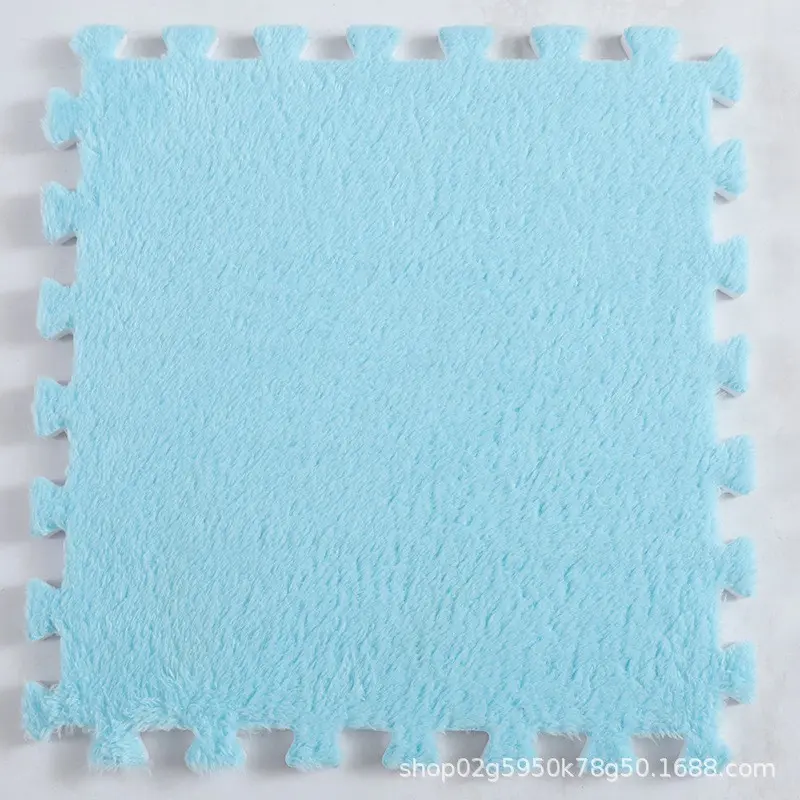10pcs Soft Plush Baby Play Mat EVA Foam Children's Carpet Interlocking Exercise Tiles Floor Carpet And Rug for Kids Pad 30x30 CM