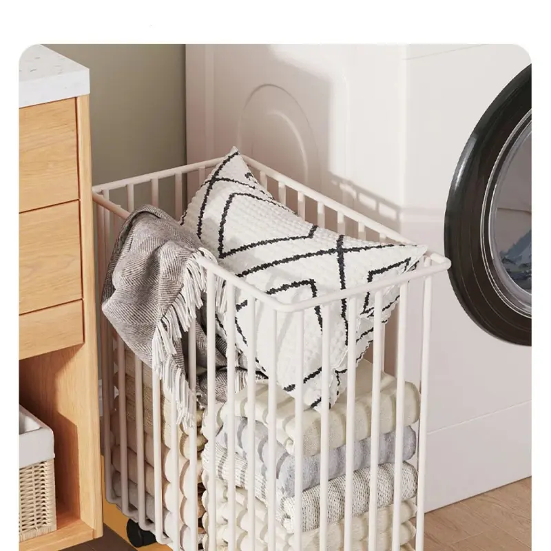 Laundry Basket Household Belt Wheel Portable Toilet for Dirty Clothes Storage Basket Bucket Bathroom Magic Dirty Clothes Basket