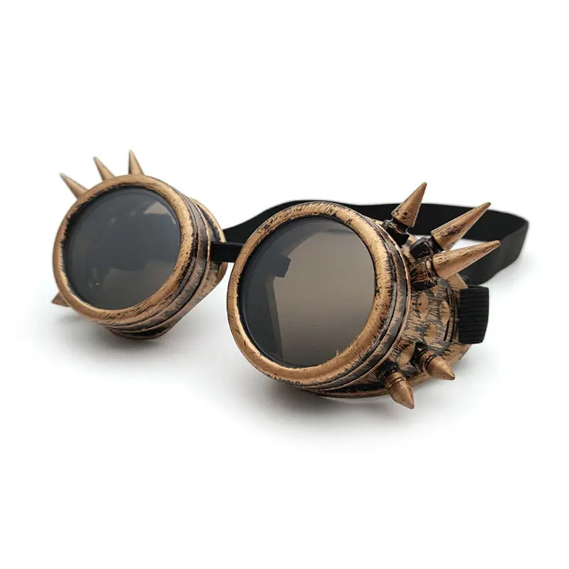 Motorcycle Sunglasses Fashion Steampunk Glasses Round Oversized Goggles Welding Punk Glasses Cosplay Decorations Dress Up Props
