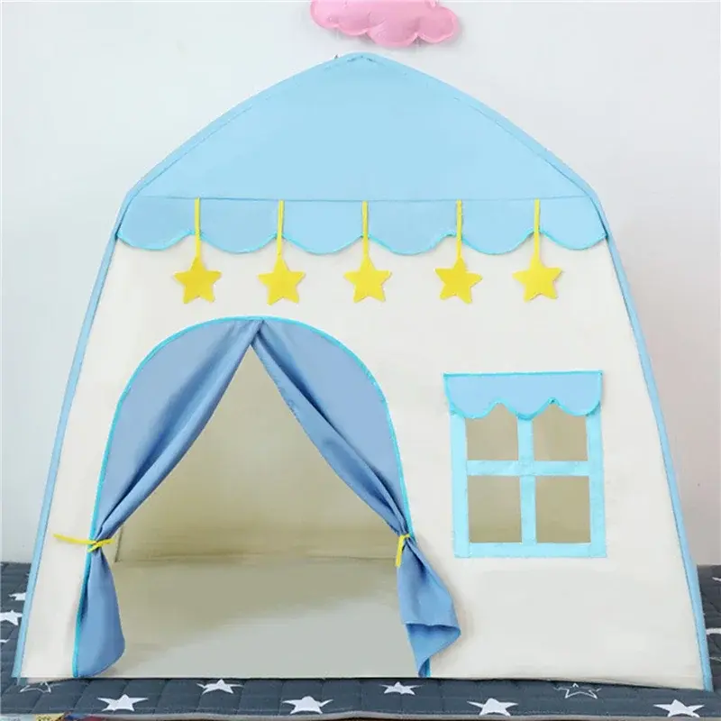 Portable Children's Tent Cute Wigwam Folding Kids Tents Tipi Baby Play House Large Girls Princess Castle Child Room Decor Gift