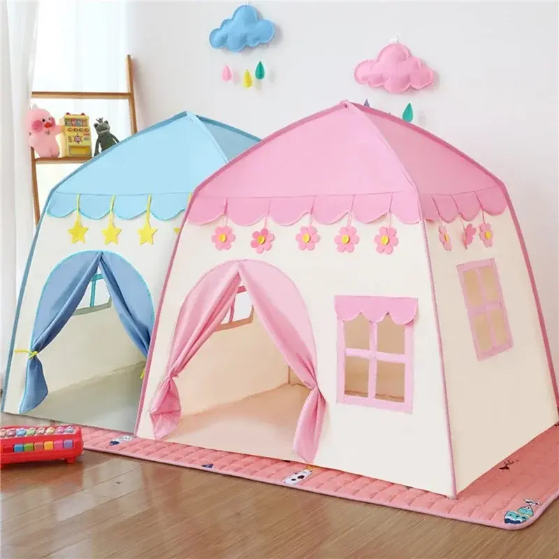 Portable Children's Tent Cute Wigwam Folding Kids Tents Tipi Baby Play House Large Girls Princess Castle Child Room Decor Gift