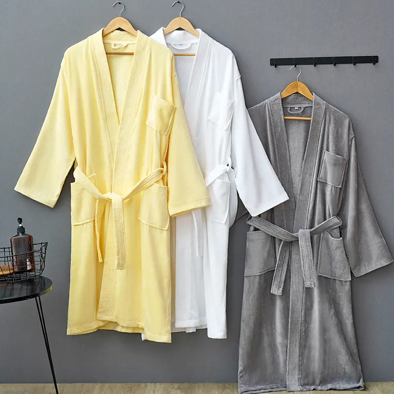 Thickened Cotton Bathrobe Durable Washable Five-star Hotel Bathwear Sleepwear Made From Factory Stock
