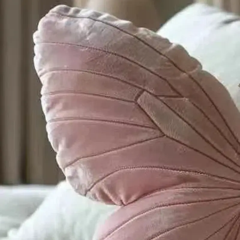 Butterfly Cushion Throw Pillow Pink Decorative Animal Pillow for Couch Living Room Bed Butterfly Decorations Pillow for Kids