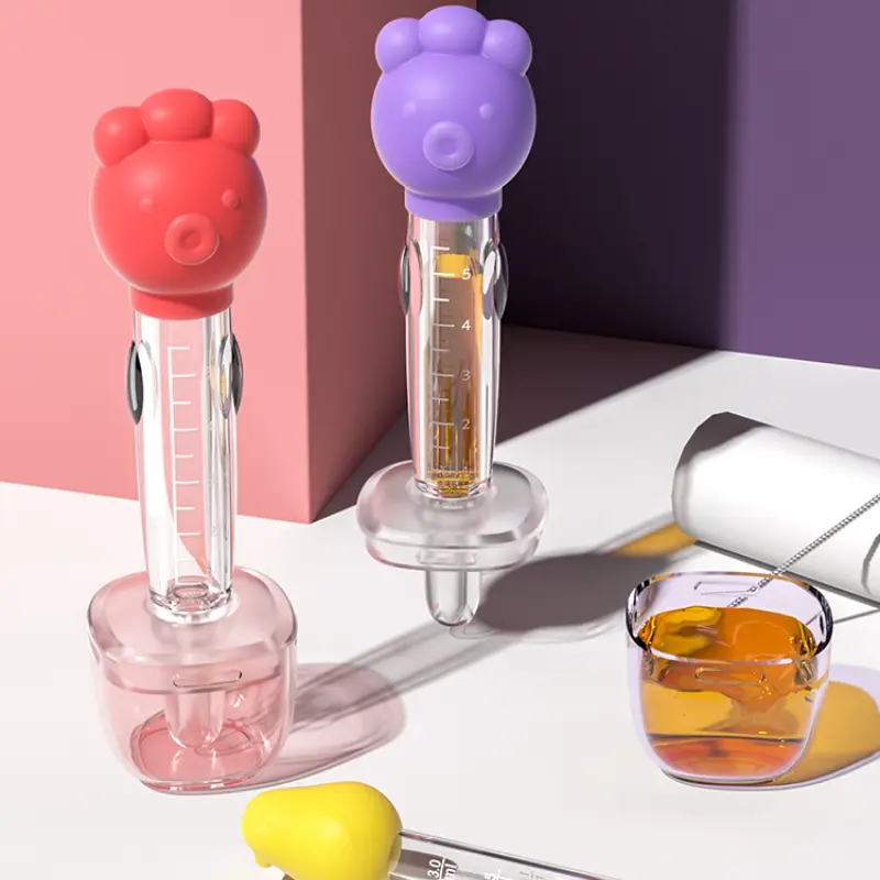 3pcs Set of Silicone Baby Medicine Feeder Anti-Choking Dropper with Graduated Measurements Specially Designed for Children's