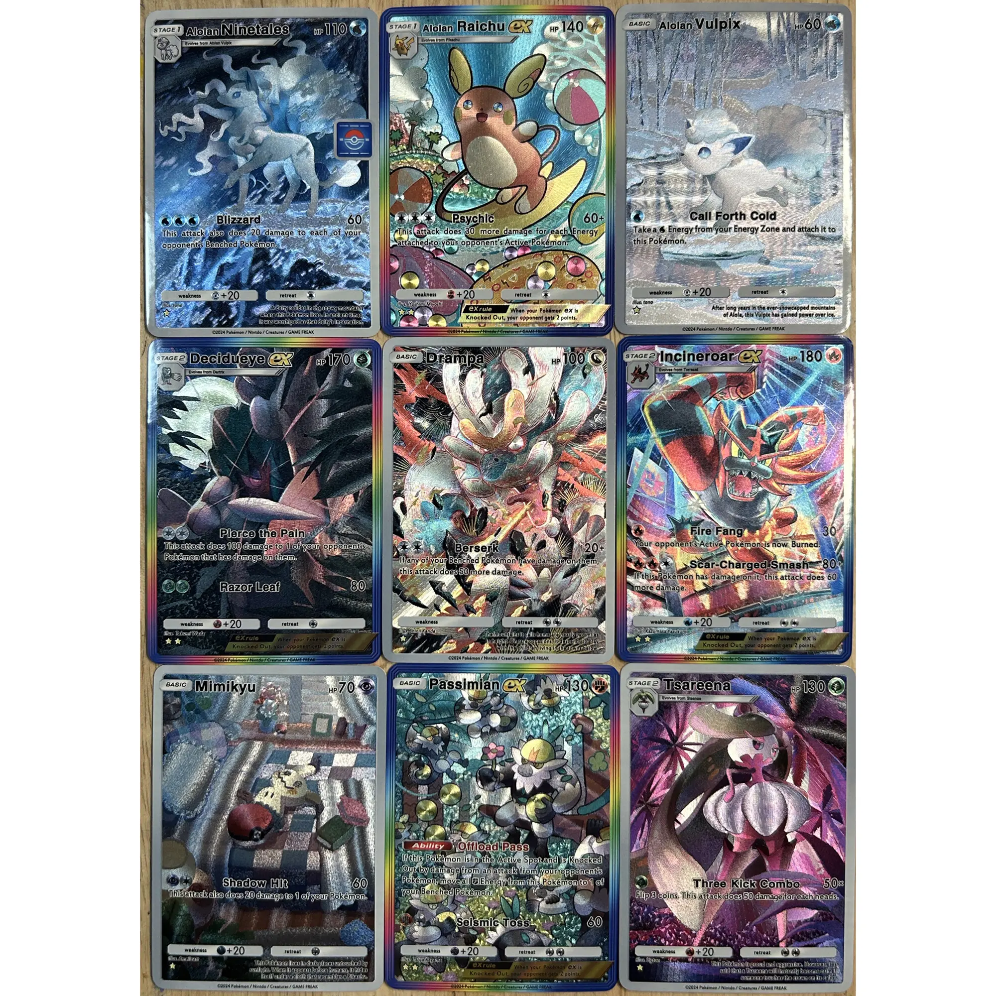 3Pcs/set PTCG Zekrom Reshiram Victini Texture Flash Card Eevee Umbreon Lunala Self Made Classic Game Anime Collection Cards Toy