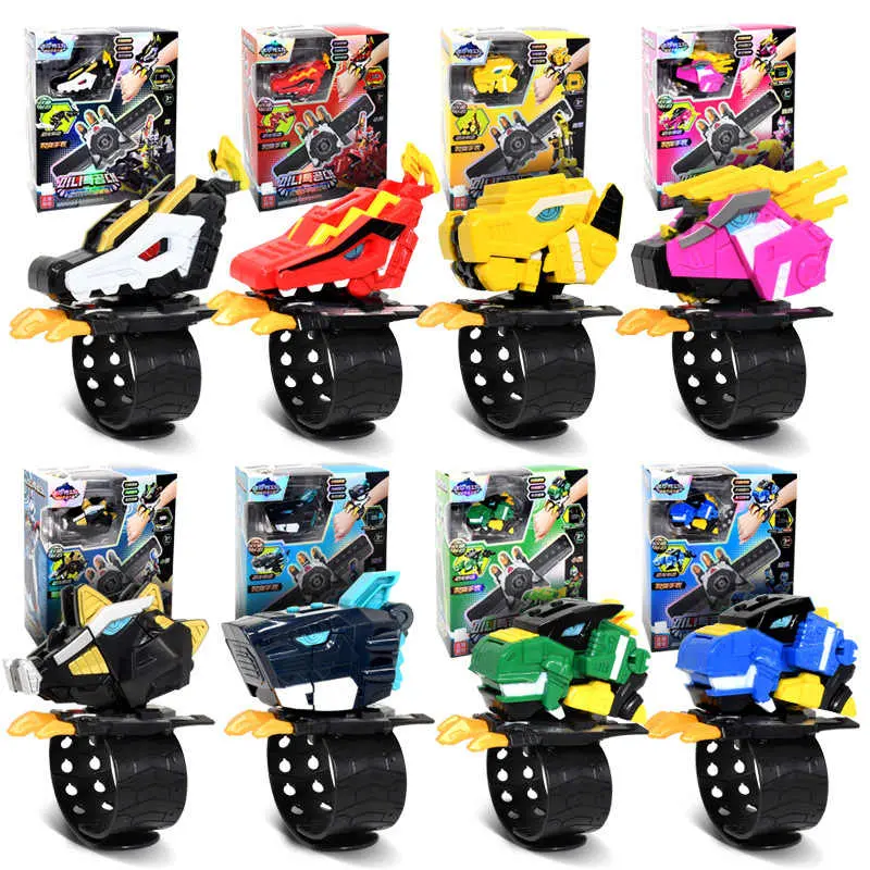 In Stock Miniforce X Watch Toy Super Dinosaur Power Mecha Deformation Robot Favorite Toy Boy Movable Model Toy Customized Gifts
