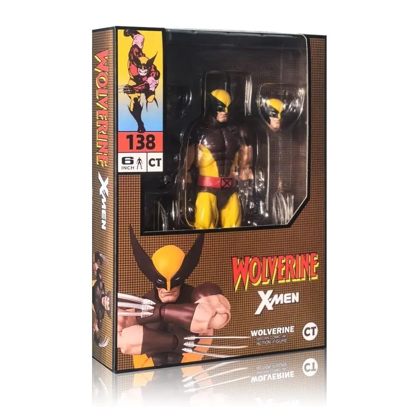 IN-STOCK CT Toys Mafex 138 Wolverine Figure Hellverine Mafex 96 Brown Comic X-Men Action Figure Shf Figurine Ko Model Toy Doll