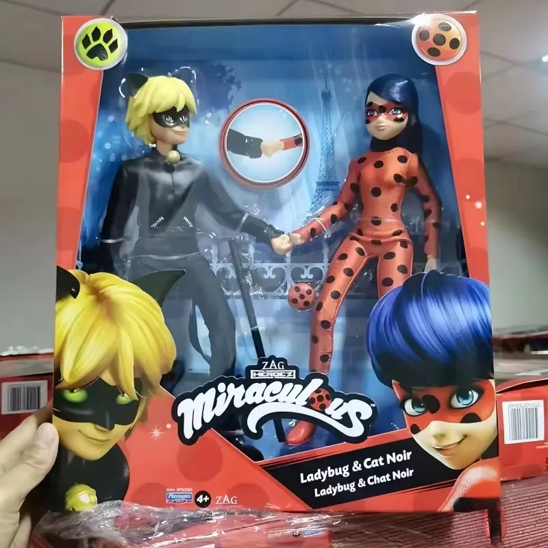 27cm Miraculous Anime Figures Tales Of Ladybugs Mister Bug Marinelles Cat Noir Action Movable Joint Model Toy Gifts For Children