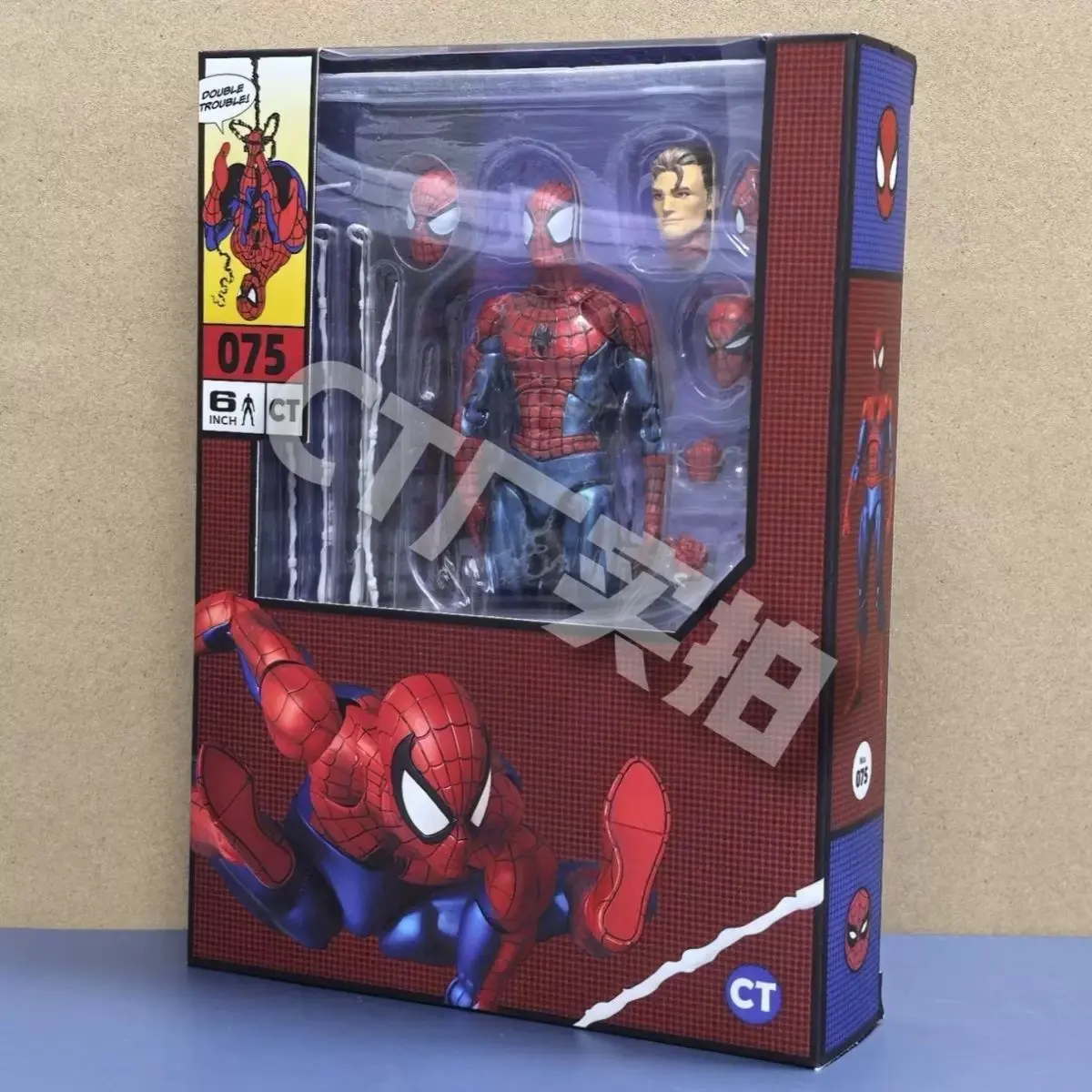 Ct Toys Spiderman Figure Mafex 075 The Anazing Spider-Man Comic Ver Mafex 185 Anime Action Figure  Model Doll Customized Toys