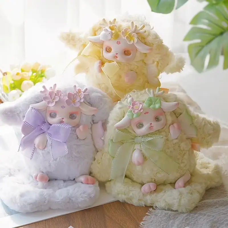New Genuine Loloan A Deer Produces Flowers Series Plush Blind Box Figurines Cute Room Desktop Ornaments Doll Toy Birthday Gift