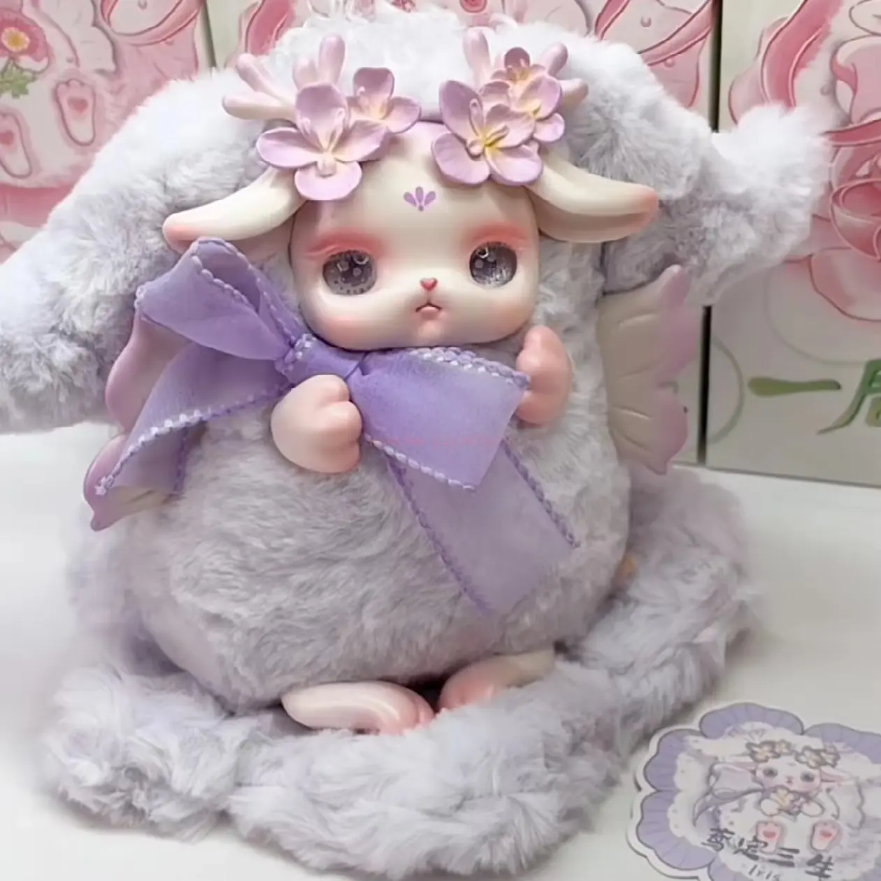New Genuine Loloan A Deer Produces Flowers Series Plush Blind Box Figurines Cute Room Desktop Ornaments Doll Toy Birthday Gift