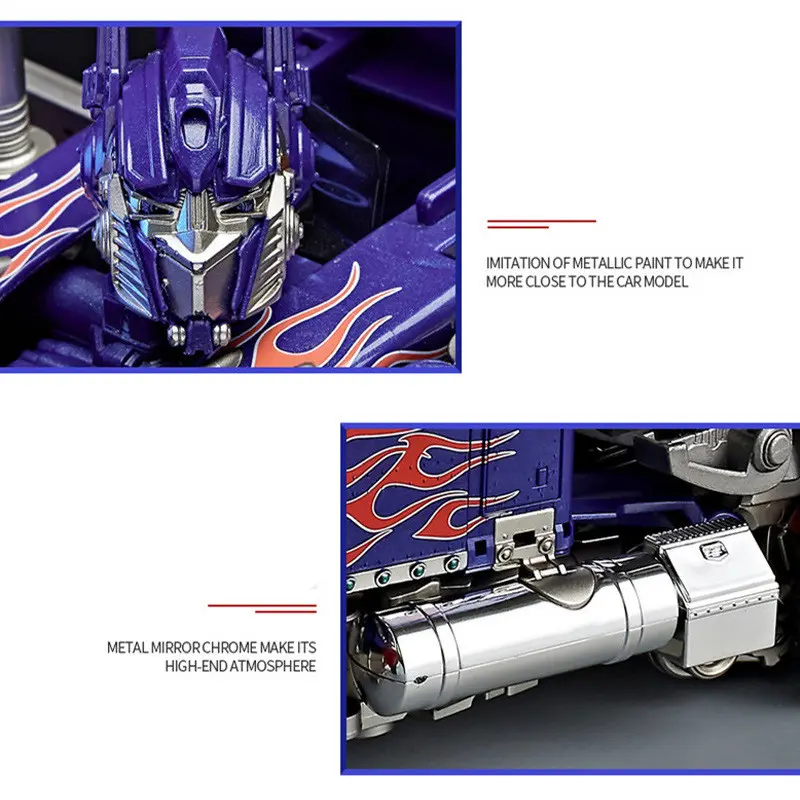 30CM Transformation Optimus Prime Bumblebee Megatron Black Gold Robot Toy Alloy Star Commander Truck Car Toy Action Figure Gift